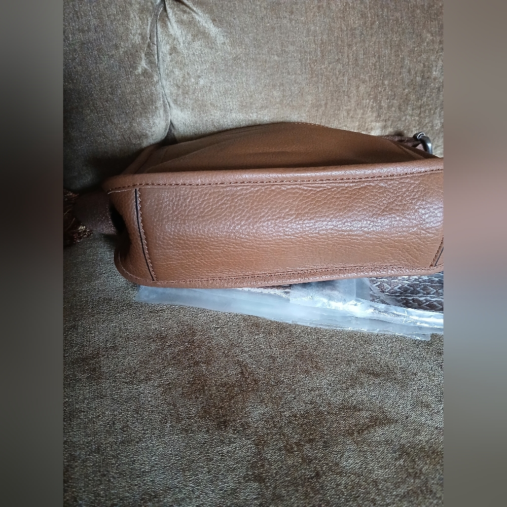 Rarely Carried J Jill Brown Leather Crossbody Bag with two Guitar Straps. - Picture 3 of 5